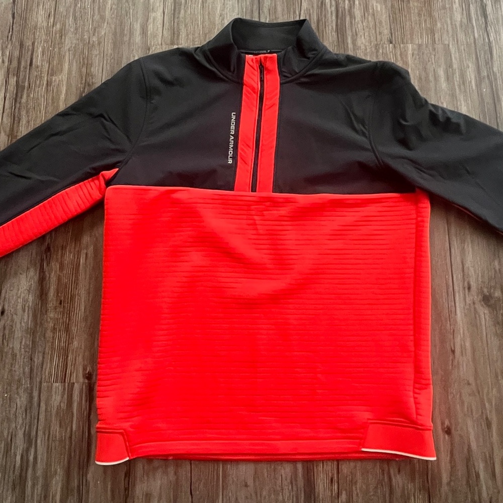 Under Armour Black and Red XL Golf Pullover